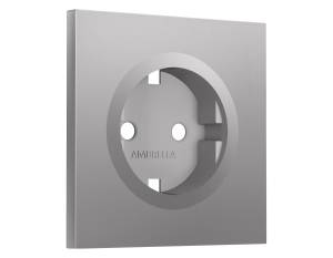 Лицевая панель для электрической розетки с заземлением Ambrella Volt Sigma SP5060 сталь матовый