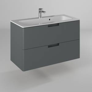 Тумба под раковину Briz Прато 240 03-18100-16 00 ГР, темно-серый матовый, 100x47