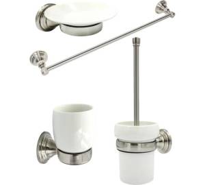 Набор аксессуаров для ванны Bath Plus Bronx BX-SET-05 античное серебро