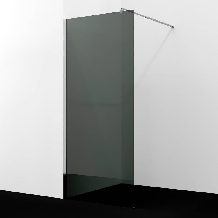 Душевая перегородка Wasserkraft Rur 30W44-TG профиль хром, стекло тонированное, 100x200