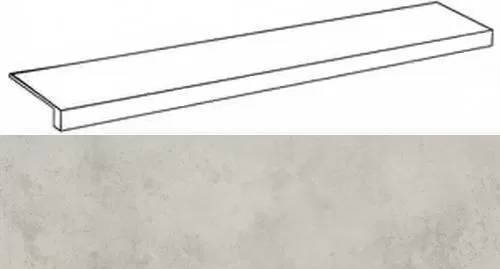 Ступень Italon Миллениум 620070001268 Silver фронтальная 33x120