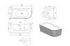 Акриловая ванна Royal Bath Nero RB710300L-WT левая, белая, 150x75 фото 5