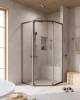 Душевой уголок Cezares Relax RELAX-304-P-1-100-C-GM профиль оружейная сталь, стекло прозрачное, 100x100x200