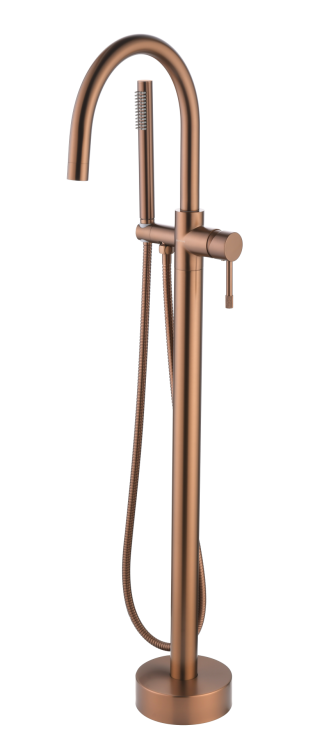 Смеситель для ванны Boheme Uno 469-CB напольный, Copper Brushed