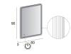 Зеркало Cezares 45028 со встроенной LED подсветкой и сенсорным выключателем Touch system, реверсивное, 60x90 фото 6