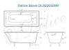 Чугунная ванна Delice Biove DLR220509RB 170x75, белая, с черными матовыми ручками, с ножками фото 9