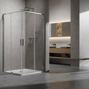 Душевой уголок Vincea Slim VSS-6SL8010CL профиль хром, стекло прозрачное, 100x80x200