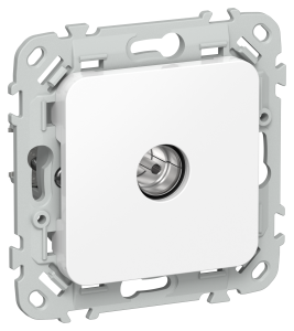 ТВ-розетка проходная тип M IEK Flite FI-A13-P-K01 белый