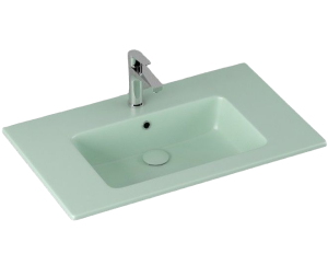 Раковина Isvea SistemaT 10SL51081SV-2T мятно-зеленый матовый, 81x46.5