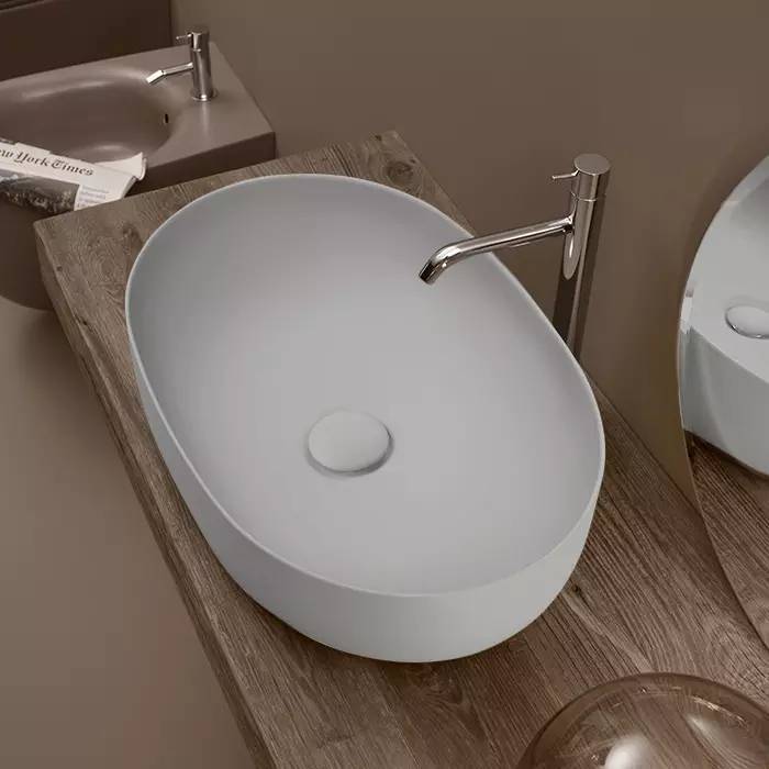 Раковина Kerasan Nolita 534359 накладная, 60 см, серая матовая