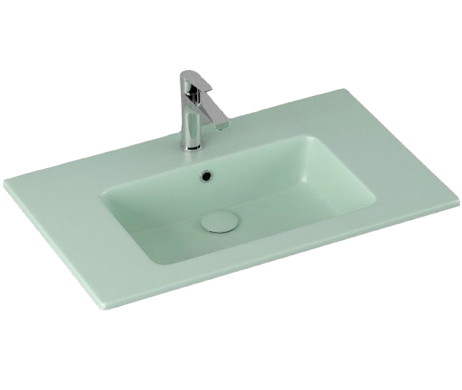 Раковина Isvea SistemaT 10SL51081SV-2T мятно-зеленый матовый, 81x46.5