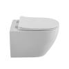 Унитаз подвесной Cezares Stylus-Tor CZR-6601-TH-TOR/CZR-089-SC безободковый, с сиденьем микролифт, белый фото 5