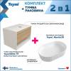 Тумба с раковиной Teymi Ritta подвесная, белый, дуб, 75 см, с раковиной Martta 50 фото 2