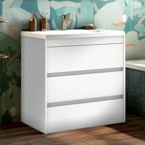 Тумба с раковиной Art&Max Family 75, напольная, Bianco Lucido