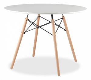 Стол обеденный Stool Group Eames DSW Z-231-1 круглый белый 100x74 D=100