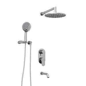 Душевой комплект Wasserkraft A175819 с верхней душевой насадкой, хром, встраиваемый, с изливом, с лейкой