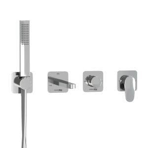 Душевой комплект Wasserkraft Weida A3151.268.270.271.087.103 хром, встраиваемый, с изливом, с лейкой