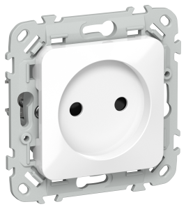 Розетка 1-местная с защитными шторками IEK Flite FI-R13-10-K01 белый
