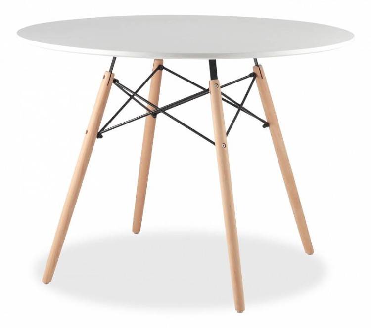 Стол обеденный Stool Group Eames DSW Z-231-1 круглый белый 100x74 D=100