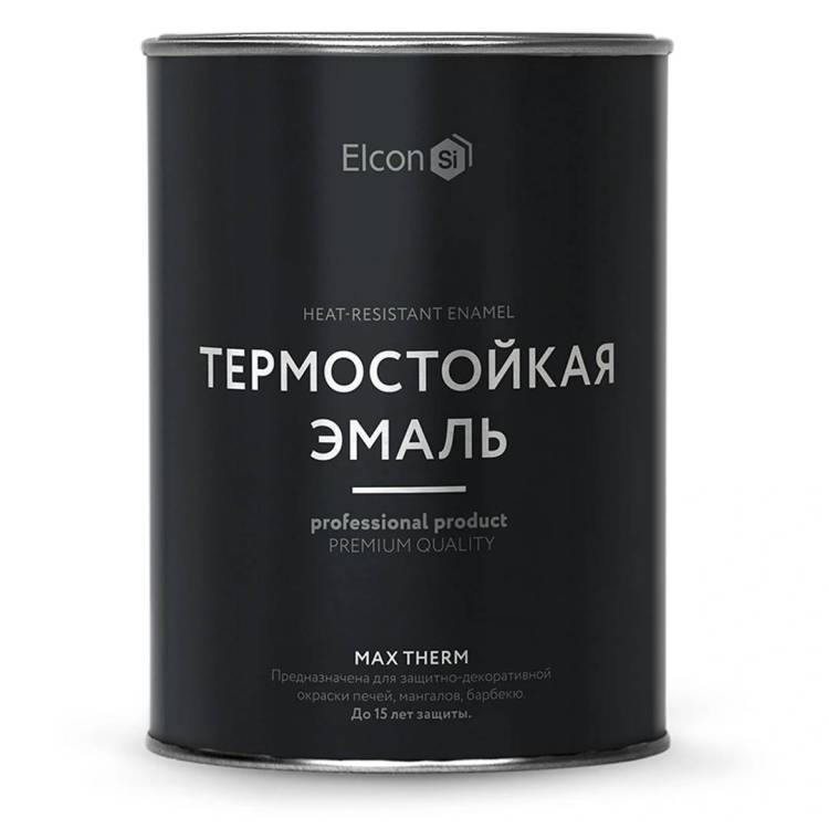 Эмаль термостойкая Elcon Max Therm красная до 400С 0.8 кг