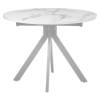 Стол Bradex Home Rudolf RF 0523 белый мрамор, белый 100(130)x100x75 фото 3