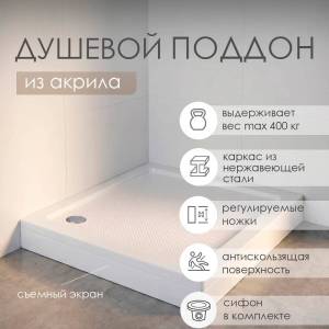 Поддон для душа Wasserkraft Amper 29T19 100x100 см