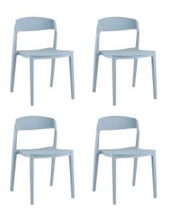 Набор из 4 стульев Stool Group Moris SL-7089 blue 70132 X4 голубой, пластик