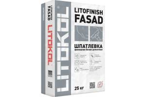 Шпаклевка Litokol Litofinish Fasad фасадная финишная цементная белый 25 кг