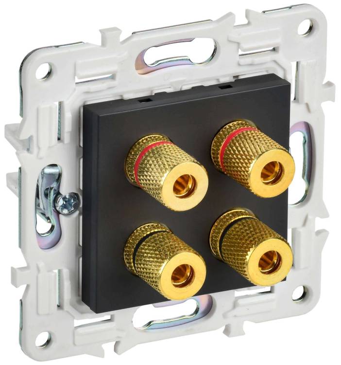 Акустическая розетка IEK Skandy SK-S40-K02 черный