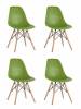 Набор из 4 стульев Stool Group Eames 8056PP GREEN X4