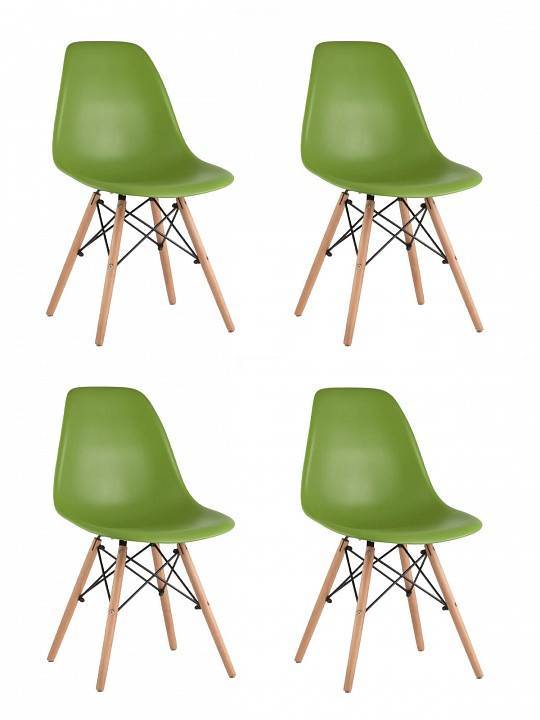 Набор из 4 стульев Stool Group Eames 8056PP GREEN X4