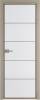 Межкомнатная дверь Profil Doors 5 AX цвет профиля Никель матовый, стекло безопасное 6 мм мору белый 800x2000