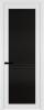 Межкомнатная дверь Profil Doors 1 AGP цвет профиля Вайт, стекло безопасное 6 мм мору черный 600x2000