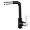 Смеситель для кухни Paulmark Kassel Ka214311-BLM с выдвижным изливом, черный