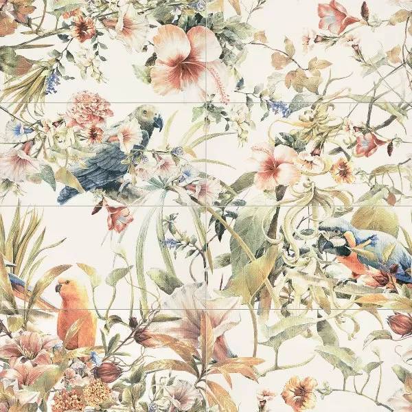 Панно Tubadzin Modern Pearl parrots (комплект 8шт) 119.8x119.8