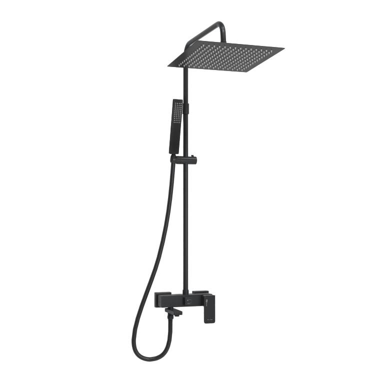 Душевой комплект Wasserkraft A277.162.218.BM черный, со смесителем