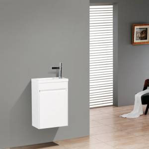 Тумба с раковиной BelBagno Pietra Mini 46 L bianco lucido