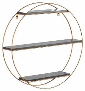 Полка навесная Stool Group Luna FDC9685 g bl/m золотая, черный мрамор 50x10x50