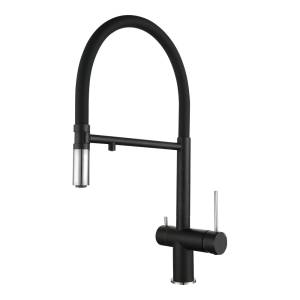 Смеситель для кухни Rivelato Adria 1523517 с подключением фильтра, антрацит, хром