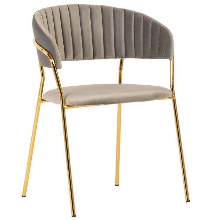 Стул Bradex Home Turin FR 0392, латте с золотыми ножками