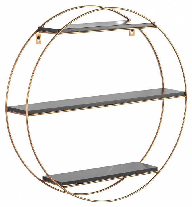 Полка навесная Stool Group Luna FDC9685 g bl/m золотая, черный мрамор 50x10x50