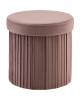 Пуф Stool Group Store Round HS15-F11 V28 пыльно-розовый, складной с ящиком