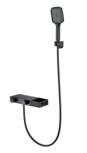 Смеситель для ванны Wonzon & Woghand WW-B2551-MB с душем и термостатом, черный матовый