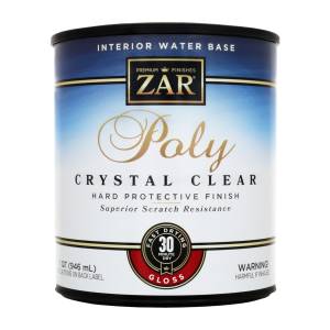 Полиуретановый лак ZAR Poly Crystal Clear Interior Water Base глянцевый 0.946 л