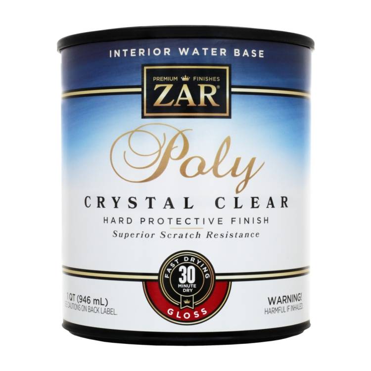 Полиуретановый лак ZAR Poly Crystal Clear Interior Water Base глянцевый 0.946 л
