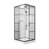 Душевая кабина Niagara Standart ST90/15QR/KL/BKT 900х900х2150, профиль черный матовый, правая, 3 места