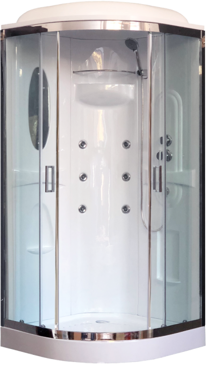 Душевая кабина Royal Bath RB90HK2-T-CH с низким поддоном