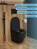 Унитаз подвесной Watersense Rita W00085 безободковый, сиденье микролифт, черный матовый фото 2