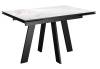 Стол Дик DikLine SKM110 00-00082089 керамика italian grey (глянец серый), подстолье черное 110(170)x70x76