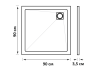 Поддон для душа Taliente PTA-ST-90Bstone черный матовый, 90x90x3.5 фото 3